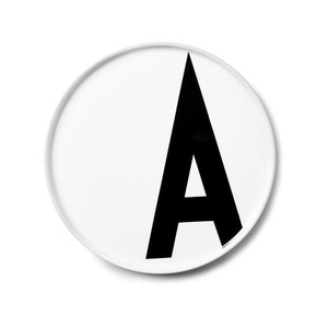 Design Letters, A-Z Teller / Porzellan - Buchstabe A - Ø 20 cm - Design Letters weiß en keramik, Teller A-Z keramik weiß / Porzellan - Buchstabe A - Ø 20 cm - Design Letters weiß en keramik