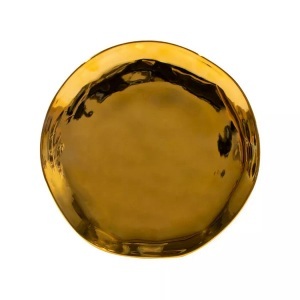 URBAN NATURE CULTURE, Runder Teller Runder Teller, URBAN NATURE CULTURE - Runder Teller, 21.5CM, Gold