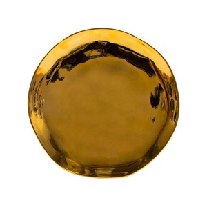 URBAN NATURE CULTURE, Runder Teller Runder Teller, URBAN NATURE CULTURE - Runder Teller, 21.5CM, Gold