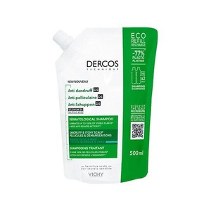 Vichy, Dercos Anti-schuppen Shampoo Nachfüllpack: Beruhigendes Shampoo Mit Salicylsäure Für Normales Bis Fettiges Haar Damen 500 ml, Vichy Dercos Anti-Schuppen Shampoo Nachfüllpack für normale bis fettige Kopfhaut