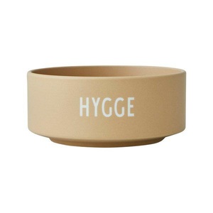 Design Letters, Design Letters Snack Schale, HYGEE, Porzellan, beige, 300 ml, 