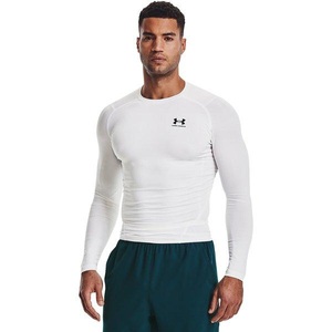 UNDER ARMOUR, Under Armour Heatgear Comp Longsleeve Herren - Weiß, Schwarz, Under Armour Heatgear Comp Longsleeve Herren - Weiß, Schwarz