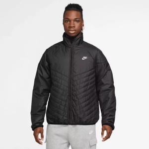 NIKE, Wattierte Jacke Ohne Kapuze Herren Black L, Nike Sportswear Steppjacke »STORM-FIT WINDRUNNER MEN'S MID-WEIGHT PUFFER«