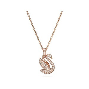 Swarovski, Halskette Damen Roségoldfarben 38.5CM, Swarovski Iconic Swan Halsschmuck Damen