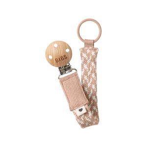 BIBS, BIBS Schnullerkette Blush/Ivory, BIBS Schnuller Clip Braided Blush/Ivory (1 Stk)