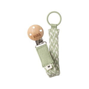 BIBS, BIBS Schnullerkette Sage/Ivory, BIBS Schnuller Clip Braided Sage/Ivory (1 Stk)