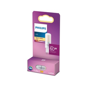 Philips Lighting, Philips Lighting LED EEK A++ (A++ - E) G9 Stiftsockel 4.8 W = 60 W Warmweiß (Ø x L) 1.9 cm x 6 cm 1 St., Philips LED-Leuchtmittel »45142 W (60 W) G9 Warmw«, G9, Warmweiss