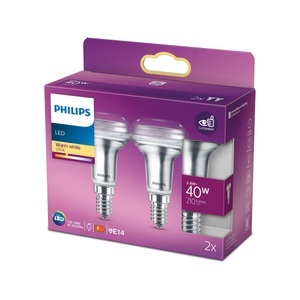 Philips Lighting, Philips Lighting LED EEK A++ (A++ - E) E14 Reflektor 2.8 W = 40 W Warmweiß (Ø x L) 5 cm x 8.4 cm 2 St., Philips Philips LED-Reflektor E14 Duo | 2.8 W