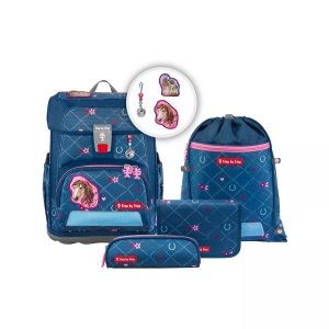 STEP BY STEP, Step by Step - Cloud Schulranzen Set Schuthek Kinder Schulrucksack (00213212) - Horse Lima, Step by - Schulthek-Set, 5-teilig, 39x29x26CM, Multicolor