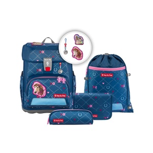 STEP BY STEP, Step by Step - Cloud Schulranzen Set Schuthek Kinder Schulrucksack (00213212) - Horse Lima, Step by - Schulthek-Set, 5-teilig, 39x29x26CM, Multicolor