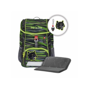 STEP BY STEP, STEP BY STEP Rucksack-Set KID 213361 Wild Cat Chiko, Step by Step - KiGa Rucksack-Set 3tlg, 35X26X17CM, Grün
