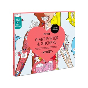 OMY, Poster zum Ausmalen und Stickers Multicolor, 