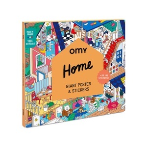 OMY, Poster zum Ausmalen und Stickers Multicolor, 