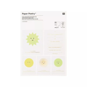 RICO Design, Postkartenblock Postkartenblock, RICO-Design - Postkartenblock, 12.5X17.6X1CM, Gelb