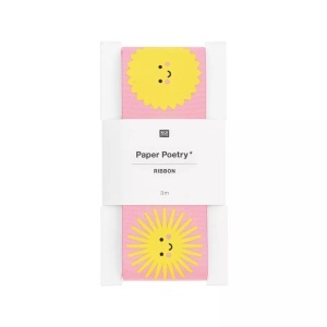 RICO Design, Transparent Papier Transparent Papier, RICO-Design - Geschenkband, 300X3.8X0.1CM, Gelb