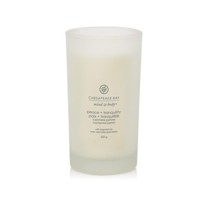 Chesapeake Bay, Chesapeake Bay Duftkerze »Bay Peace & Tranquility«, Chesapeake Bay - Duftkerze im Glas, 355 g, Weiss
