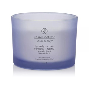 Chesapeake Bay, Chesapeake Bay Duftkerze »Bay Serenity & Calm«, Chesapeake Bay - Duftkerze 3-Docht im Glas, 312g, Violett