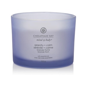 Chesapeake Bay, Chesapeake Bay Duftkerze »Bay Serenity & Calm«, Chesapeake Bay - Duftkerze 3-Docht im Glas, 312g, Violett