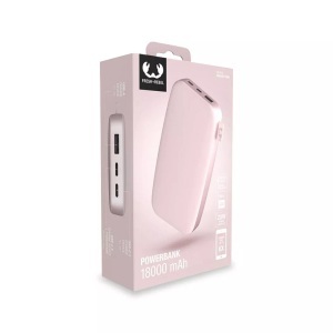 FRESHN REBEL, Fresh'N Rebel Powerbank 18000 mAh USB-C FC, Smokey Pink, 2PB18100SP, Fresh 'n Rebel Powerbank 18000mAh USB-C, Ultra Fast Charge & 20W PD, Smokey Pink