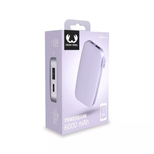 FRESHN REBEL, Fresh'N Rebel Powerbank 6000 mAh USB-C FC, Dreamy Lilac, 2PB6100DL, Fresh'N Rebel, Powerbank, Fresh 'n Rebel Powerbank 6000 mAh Lilac, Produkte & Wohnen