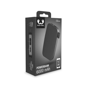 FRESHN REBEL, Fresh'N Rebel Powerbank 6000 mAh USB-C FC, Storm Grey, 2PB6100SG, Fresh'N Rebel, Powerbank, Fresh 'n Rebel Powerbank 6000 mAh Grey, Produkte & Wohnen