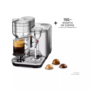 Sage, Sage Portionskaffeemaschine Vertuo Creatista Brushed Steel, Sage - Nespressomaschine, Chrom