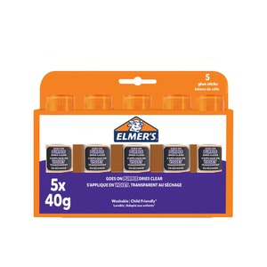 Elmers, Klebestift Klebestift, Elmers Klebestift-Set Disappearing 40 g à 5 Stück, Violett