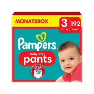 Pampers, Pampers Windeln Baby Dry Pants Midi Grösse 3, Pampers - Baby-Dry Pants Grösse 3, Monatsbox, 192STK