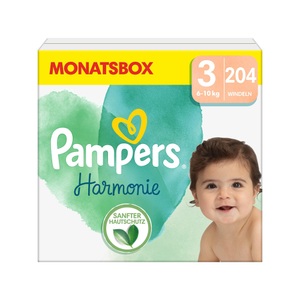 Pampers, Pampers Harmonie Gr.3 Newborn, 6-10 kg, Monatsbox (1x204 Windeln), 