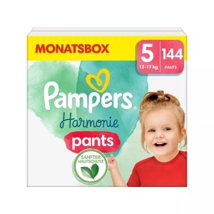 Pampers, Pampers Harmonie Pants Gr. 5, 12-17 kg, Monatsbox (1x144 Windeln), Pampers Windeln Harmonie Pants Junior Grösse 5