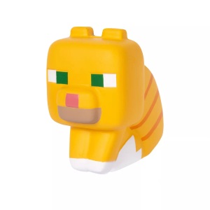 JUST TOYS, Activity Spielzeug, JUST TOYS Minecraft Mega SquishMe (S2) - Tabby Cat Sammelfigur (Gelb)