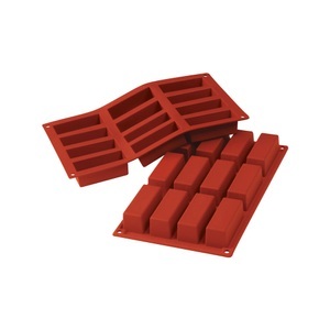 Silikomart, Mini Cake Silikonbackform, Silikomart - Mini-Cakes-Backform, 12X29CM, Orange