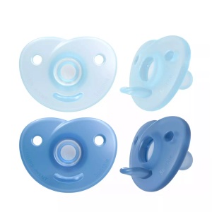 PHILIPS AVENT, PHILIPS AVENT SCF099/21 Soothie - Schnuller (Blau), Philips Avent Curved Soothie Blue 0-6m inklusiv Stericase (2 Stk)