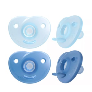 PHILIPS AVENT, PHILIPS AVENT SCF099/21 Soothie - Schnuller (Blau), Philips Avent Curved Soothie Blue 0-6m inklusiv Stericase (2 Stk)