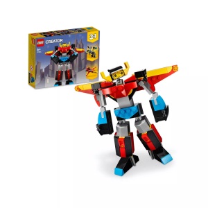 LEGO, 31124 Super-Mech Multicolor, LEGO Creator 31124 3-in-1 Super-Mech Roboter, Drache Figur, Flugzeug