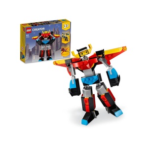 LEGO, 31124 Super-Mech Multicolor, LEGO Creator 31124 3-in-1 Super-Mech Roboter, Drache Figur, Flugzeug