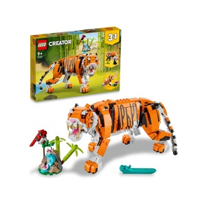 LEGO, 31129 Creator Majestätischer Tiger, Konstruktionsspielzeug, LEGO® Spielbausteine »Creator Majestätischer Tiger«, (755 St.)