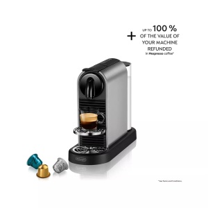 De Longhi, DE-LONGHI EN220.T CitiZ Platinum - Nespresso® Kaffeemaschine (Titan), Nespresso CitiZ Platinum Kaffeemaschine von De'Longhi Aluminium