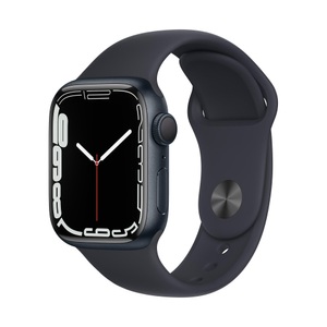 Apple, Apple Watch Series 7 Gps 41mm Midnight Aluminium Case with Sport Band Smartwatch, Watch Series 7, Aluminium, 41mm, GPS