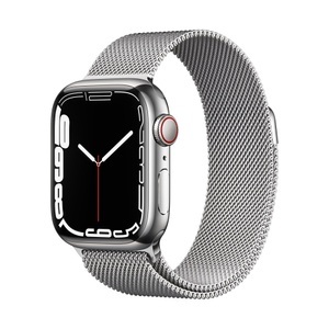 Apple, Apple Watch Series 7 GPS + Cellular 41mm Silver Milanese Loop Smartwatch, Apple Watch Series 7 GPS+Cellular 41mm Uhren Unisex