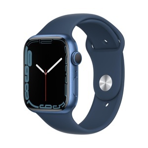 Apple, Apple Watch Series 7 Gps 45mm Blue Aluminium Case with Abyss Sport Band Smartwatch, Apple Watch Series 7 GPS 45mm Uhren Unisex