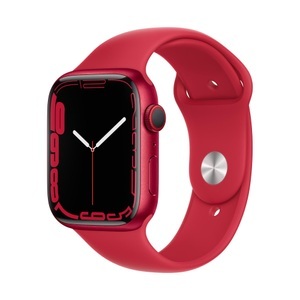Apple, Apple Watch Series 7 GPS + Cellular 45mm red Sport Band Smartwatch, Apple Watch Series 7 GPS+Cellular 45mm Uhren Unisex