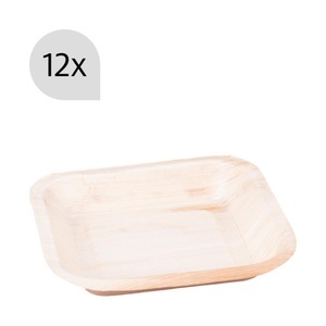 Tabletop, Teller, 10 Stück Teller, 10 Stück, ELCO Palmblatt-Teller 24x24cm 50400010-016 10Stk. 10Stk.
