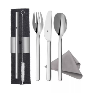 Wmf, WMF Besteckset 6-teilig my2go , 12 9503 6040 , Grau, Silberfarben , Metall , rostfrei , 003731201501, WMF Besteck-Set »My2Go 8-teilig«, (8 tlg.)