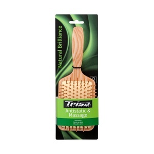 TRISA, Trisa Natural Brilliance Haarbürste Paddle 1 Stück, Trisa Natural Brilliance Haarbürste Paddle (1 Stk)