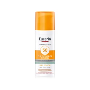Eucerin, Sun Oil Control Gel-creme Getönt Medium Lsf 50+ Damen 50 ml, Eucerin Sun Face Oil Control Gel Creme Medium LSF50+ 50 ml