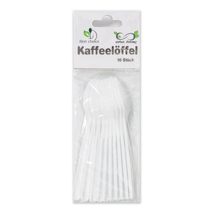 N.A!, Kaffeelöffel, 10Stk Kaffeelöffel, 10Stk, ELCO Kaffeelöffel aus Kunststoff 10041120-001 Mehrweg weiss, 10Stk. Mehrweg weiss, 10Stk.