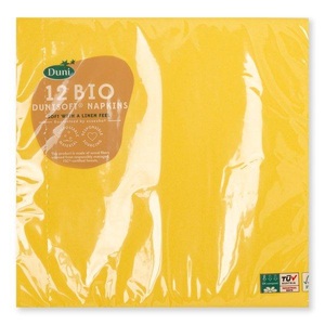 Duni, Servietten,12 Stück Servietten,12 Stück, Duni Serviette Dunisoft 40x40cm gelb