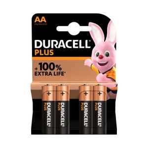 Duracell, Duracell Batterien PLUS AA/LR6 4 Stück, DURACELL Alkaline Plus, AA (LR6), 4er Pack
