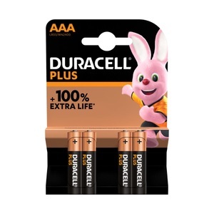 Duracell, Duracell Batterien PLUS AAA/LR03 4 Stück, DURACELL Plus Batterien AAA / LR03 (4 Stk)